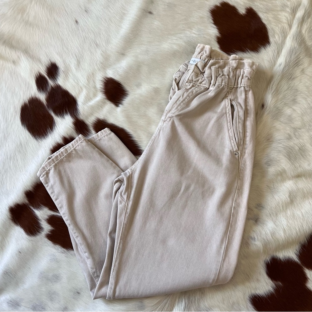 ZARA Khaki Denim Cargo Pants